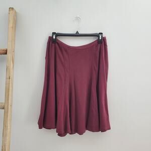 Calvin Klein Women's Maroon Pull Up Short Circle Skirt Size S